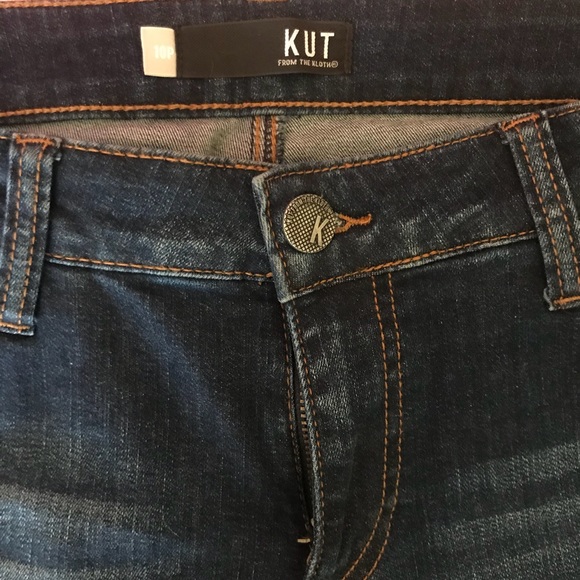 Dark Blue Denim Boot Cut Jeans - Picture 3 of 5